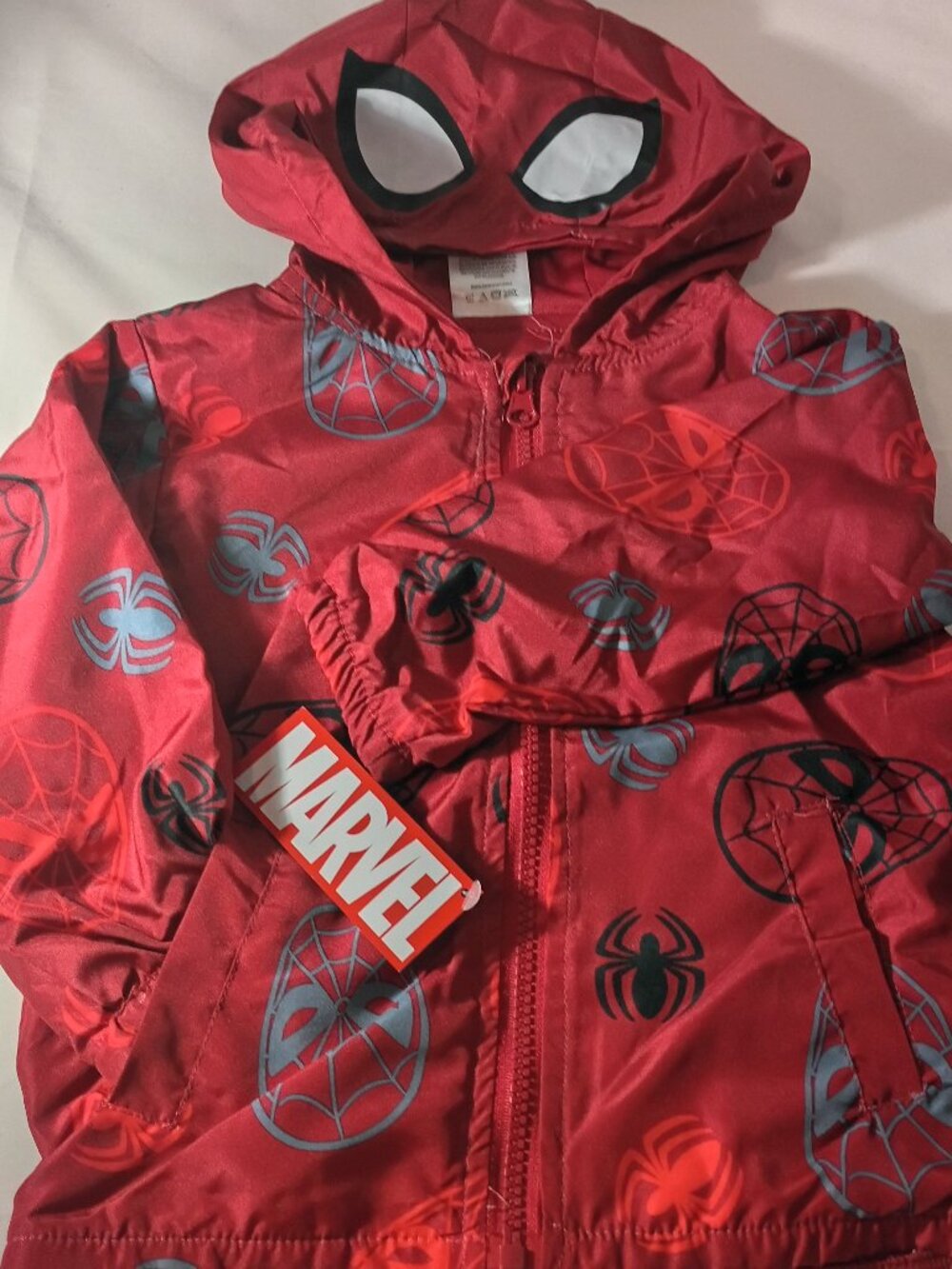 Marvel Spiderman Lightweight Jacket with Hood Size 2T New with tags